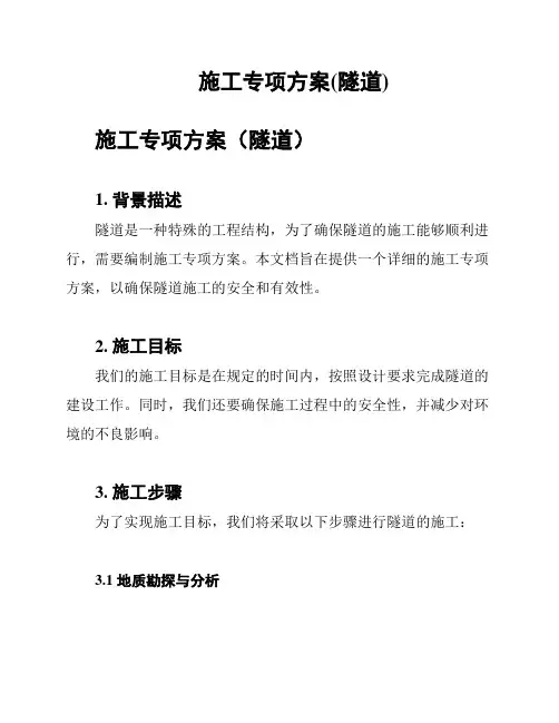 施工专项方案(隧道)