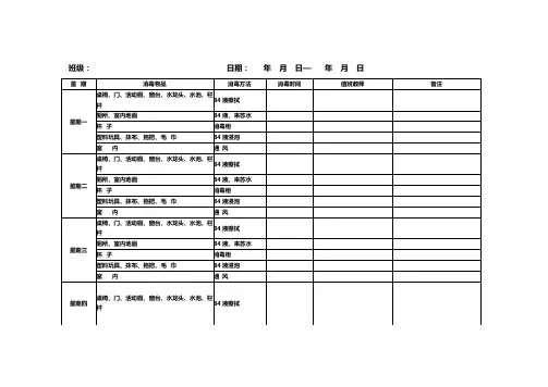 消毒记录表 3