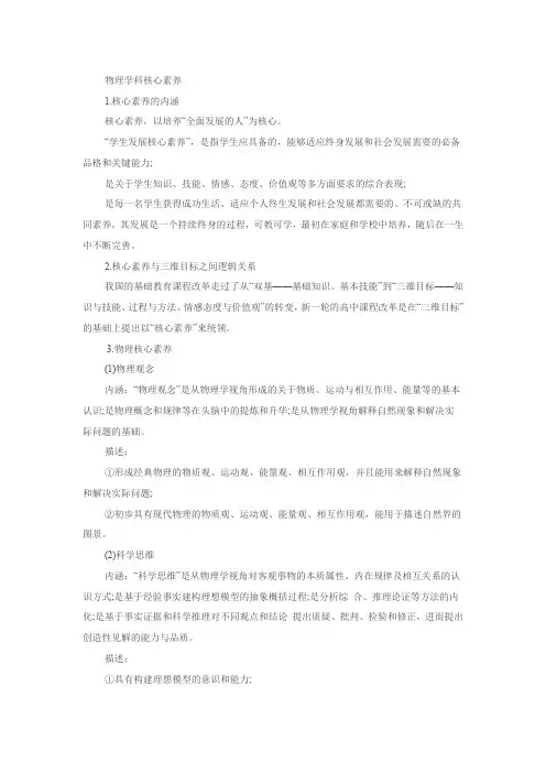 物理学科核心素养.doc