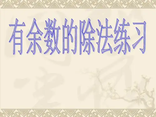 有余数的除法练习题