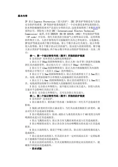 IP防护等级