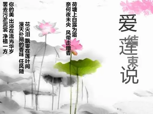 苏教七下22课爱莲说