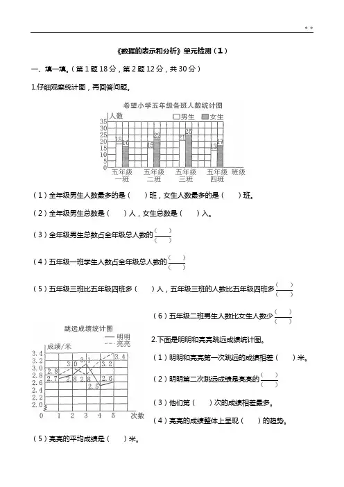 《数据的表示和分析》单元检测