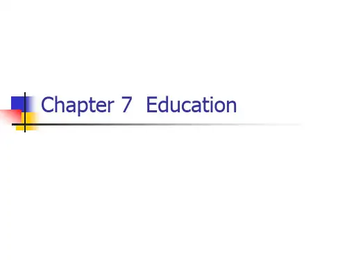Chapter 7  Education in Britain 英国教育