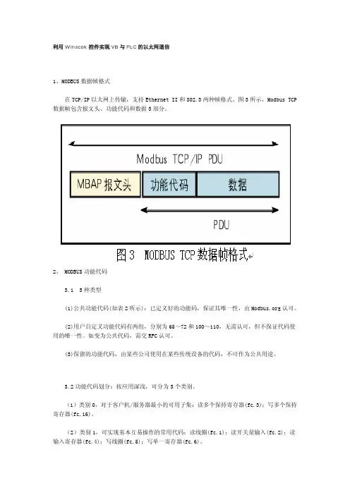 Winscok控件实现VB与PLC的以太网通信