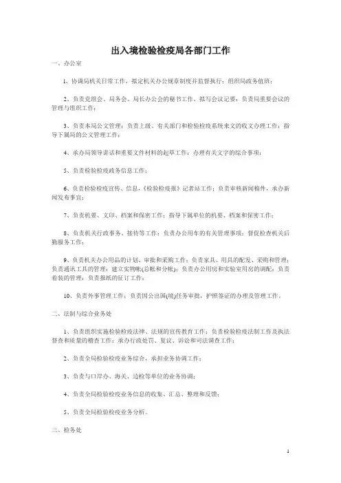 出入境检验检疫
