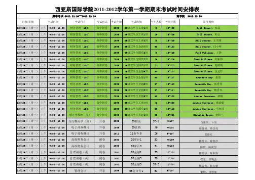 商学院考查课安排表_20111220164619