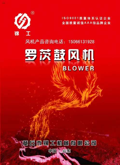 三叶罗茨鼓风机性能参数说明书