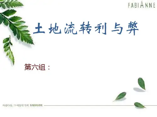 土地流转利弊分析