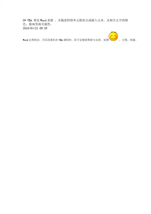 C#VBA宏