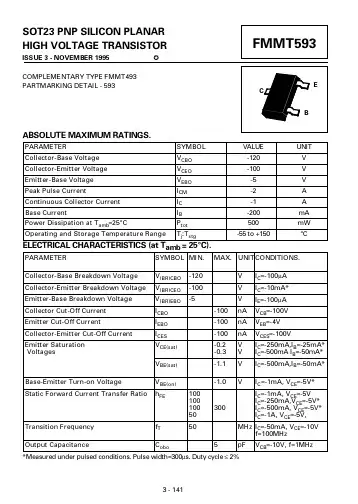 FMMT593中文资料