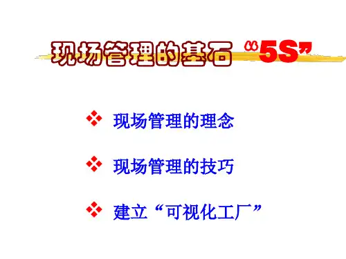5S现场管理的基石PPT课件