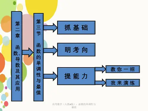 高考数学(人教A版):函数的单调性与最值