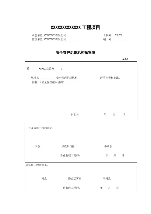 组织机构审批页+红头文件+任职文件+专职安全员分工