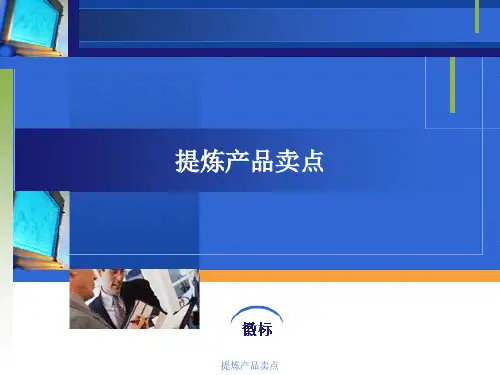 提炼产品卖点 ppt课件