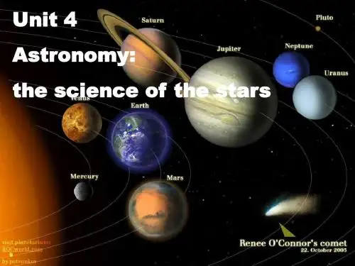 高中英语必修三 Unit4 Astronomy