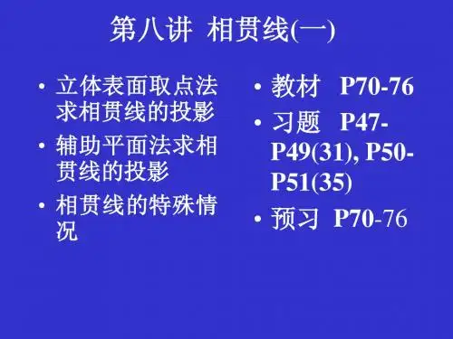 第8讲--立体与立体相交-相贯线
