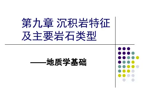 第九章 沉积岩特征及主要岩石类型