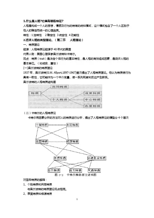 人格 性格 特质