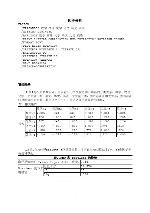 因子分析