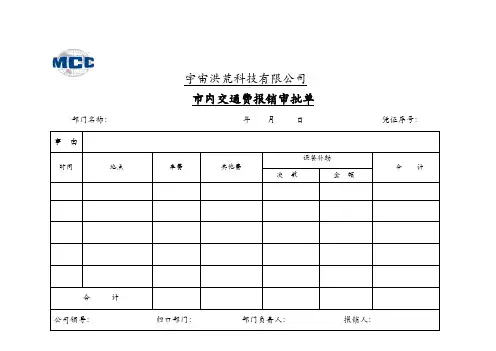 国有企业各类财务报销审批表