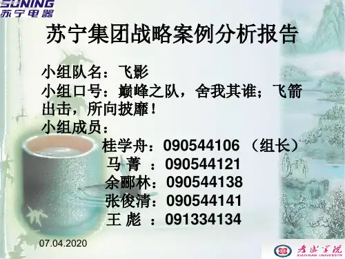 苏宁集团战略的案例分析的报告84页