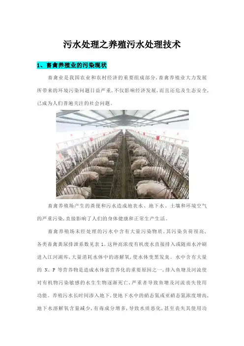 污水处理之养殖污水处理技术
