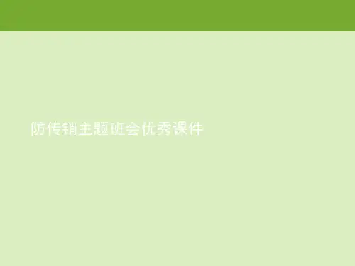 防传销主题班会优秀课件