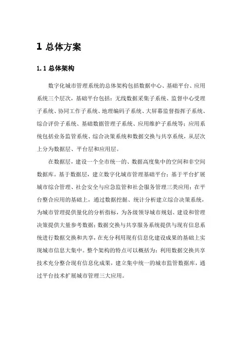 智慧化城市管理系统建设方案