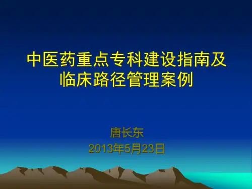中医药重点专科建设指南及临床路径管理案例.pptx