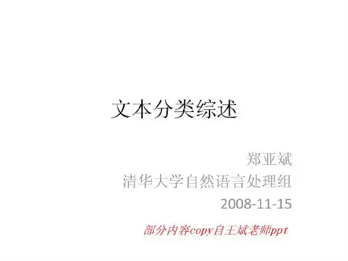 李方涛文本分类总结46页PPT
