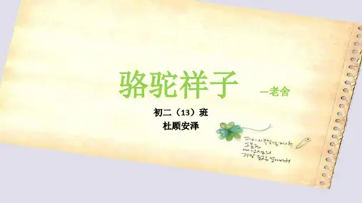 骆驼祥子读书报告