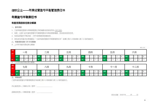 年度任务分解表01