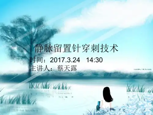静脉留置针穿刺技术