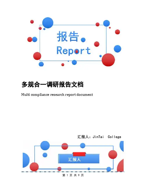 多规合一调研报告文档