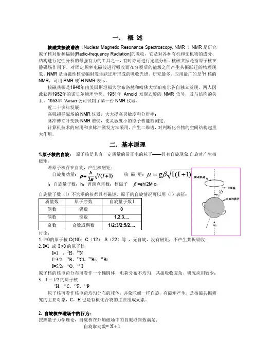 核磁共振谱-现代分析方法