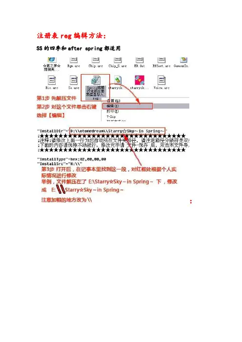 starry sky注册表编辑方法