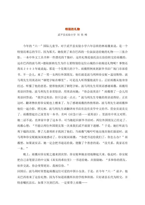 特别的礼物(作文)
