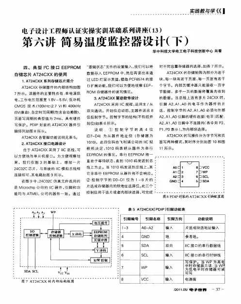 电子设计工程师认证实操实训基础系列讲座(13)第六讲简易温度监控器设计(下)