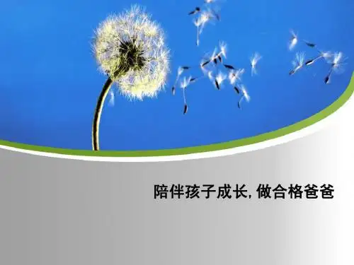 陪伴孩子成长,做合格爸爸