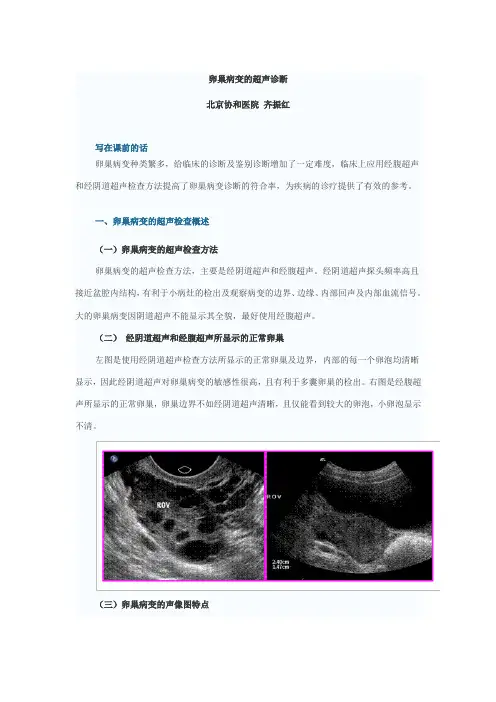 卵巢病变的超声诊断