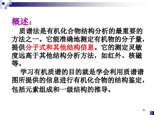 质谱的图谱分析与介绍