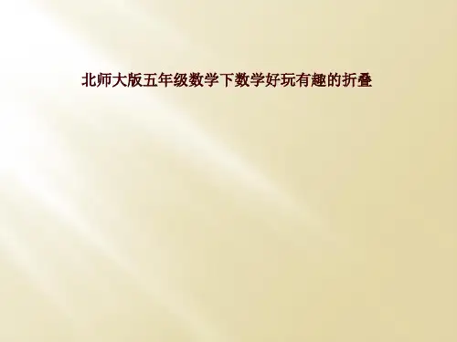 北师大版五年级数学下数学好玩有趣的折叠