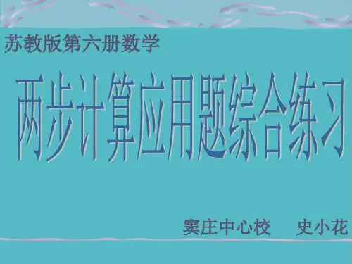 小学两步计算应用题综合练习课件PPT