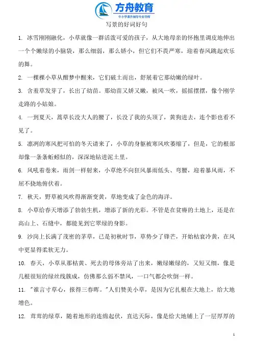 好词好句积累
