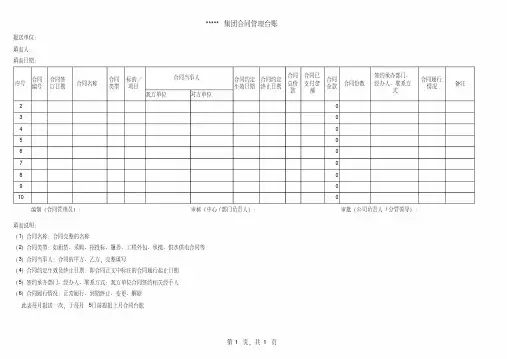 合同管理台账(模板)
