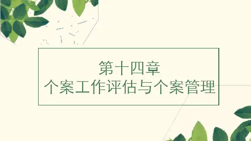 第十四章 个案工作评估与个案管理 (2)[60页]