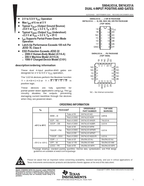 SN54LV21A中文资料