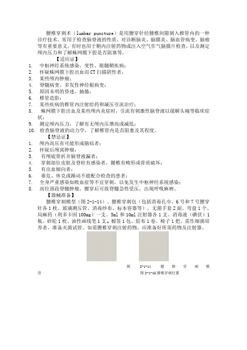 二、腰椎穿刺术