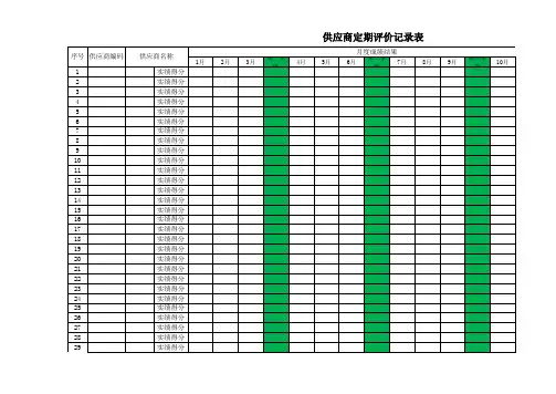 供应商定期评价记录表